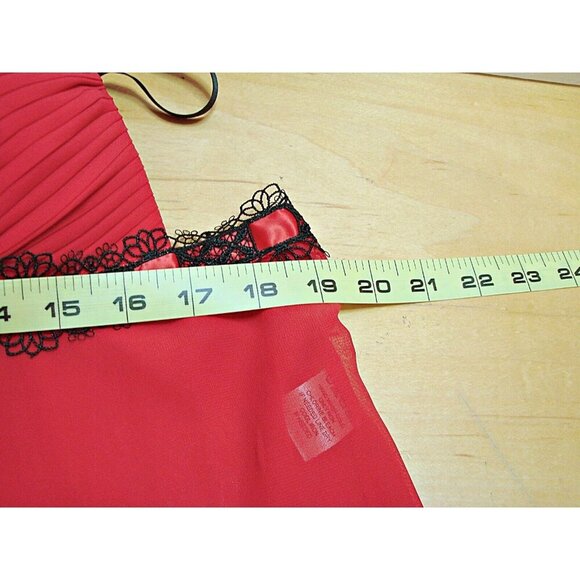 Linea Donatella Nightdress Nightgown Lingerie Baby Doll Lace Padded Red Black XL - Picture 10 of 12